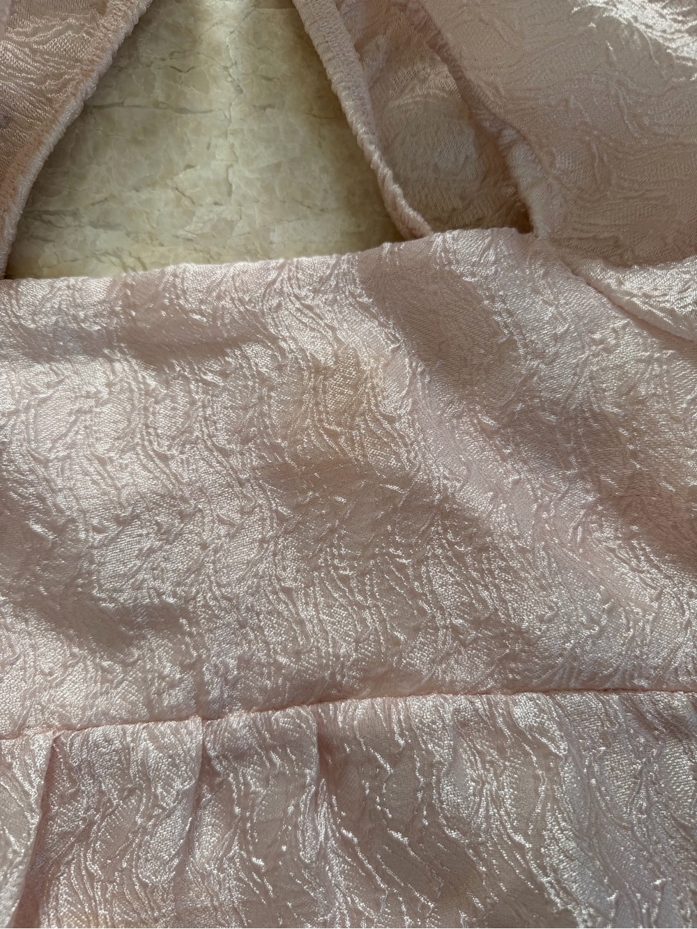 Anthropologie Dress Womens Medium Pink Mini Puff Sleeve Professionally Altered - Picture 5 of 6